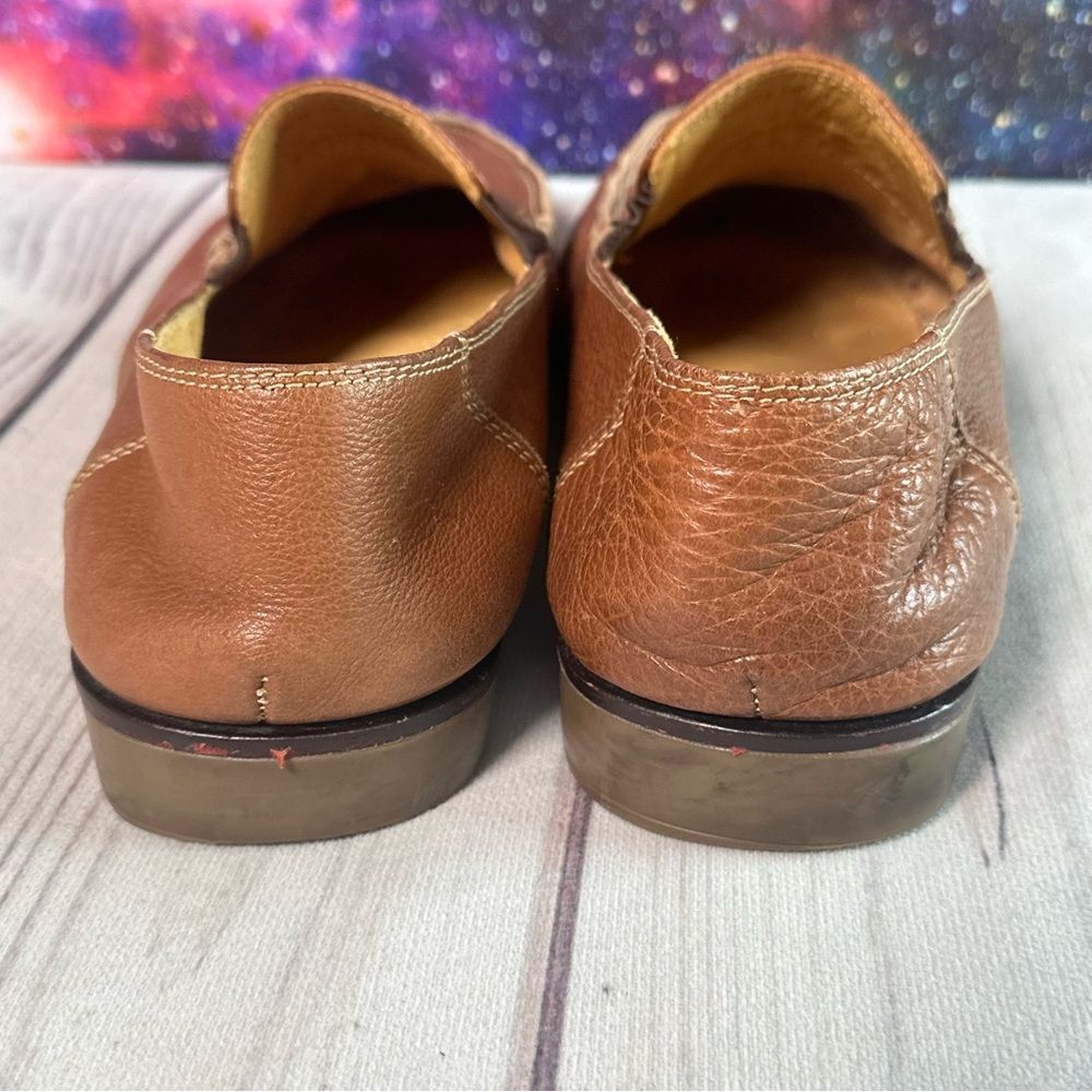 Sandro Limited Leather Driving Loafer Men Sz 11‎ D Brown Tan Designer Career - Picture 4 of 10